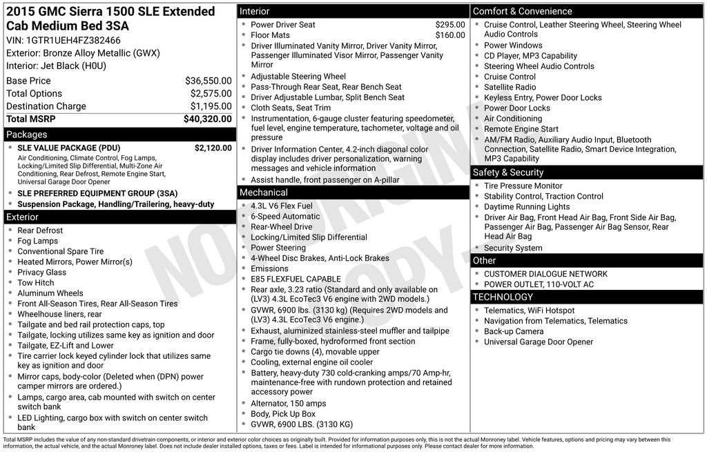 Used 2015 GMC Sierra 1500 SLE w/ SLE Value Package image 36