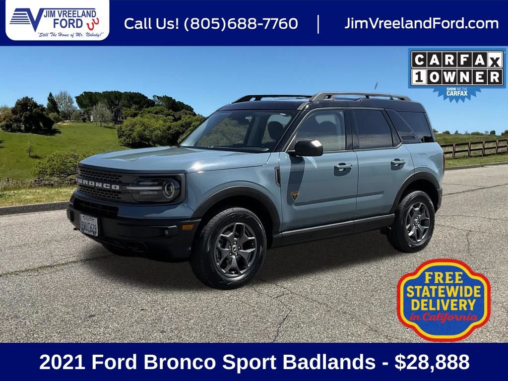 Certified 2021 Ford Bronco Sport Badlands w/ Badlands Package AWD/4WD 360° Tour