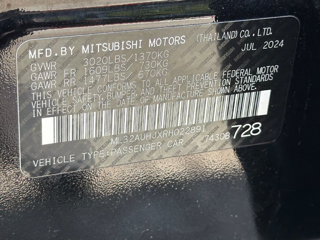 Used 2024 Mitsubishi Mirage ES FWD image 35