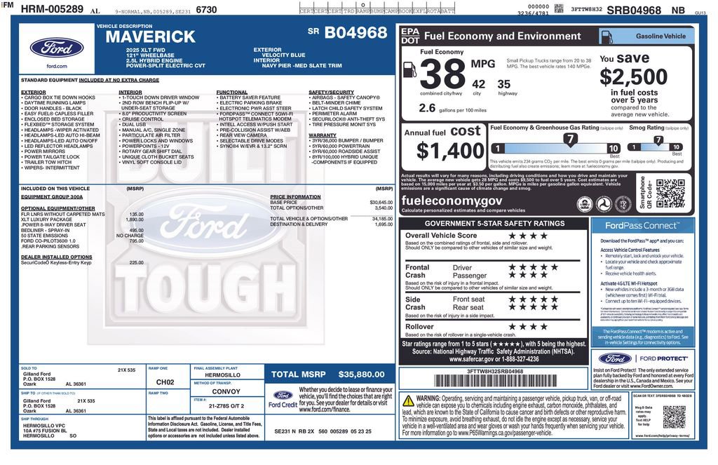 New 2025 Ford Maverick XLT w/ XLT Luxury Package image 4