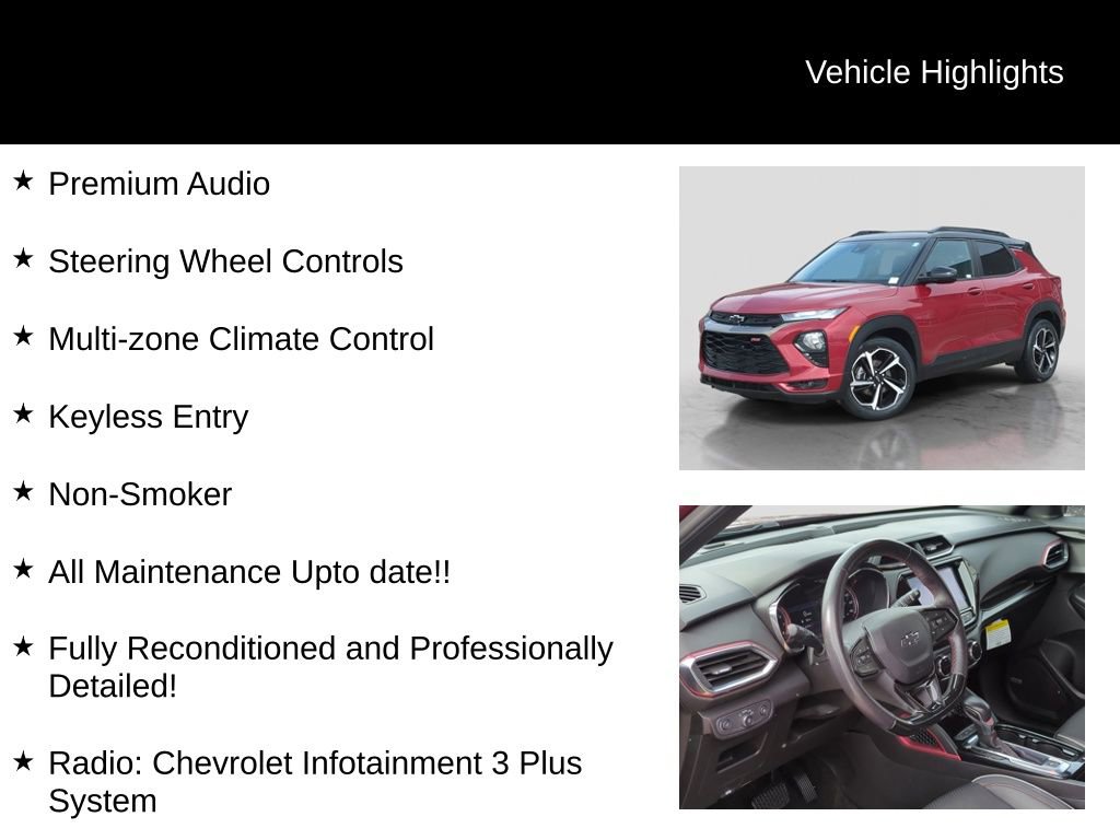 Used 2021 Chevrolet TrailBlazer RS w/ Technology Package image 21