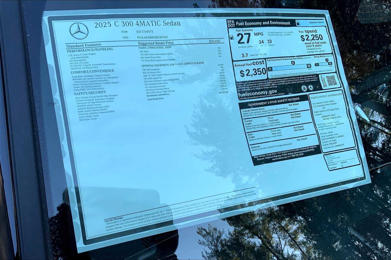 New 2025 Mercedes-Benz C 300 4MATIC Sedan image 17