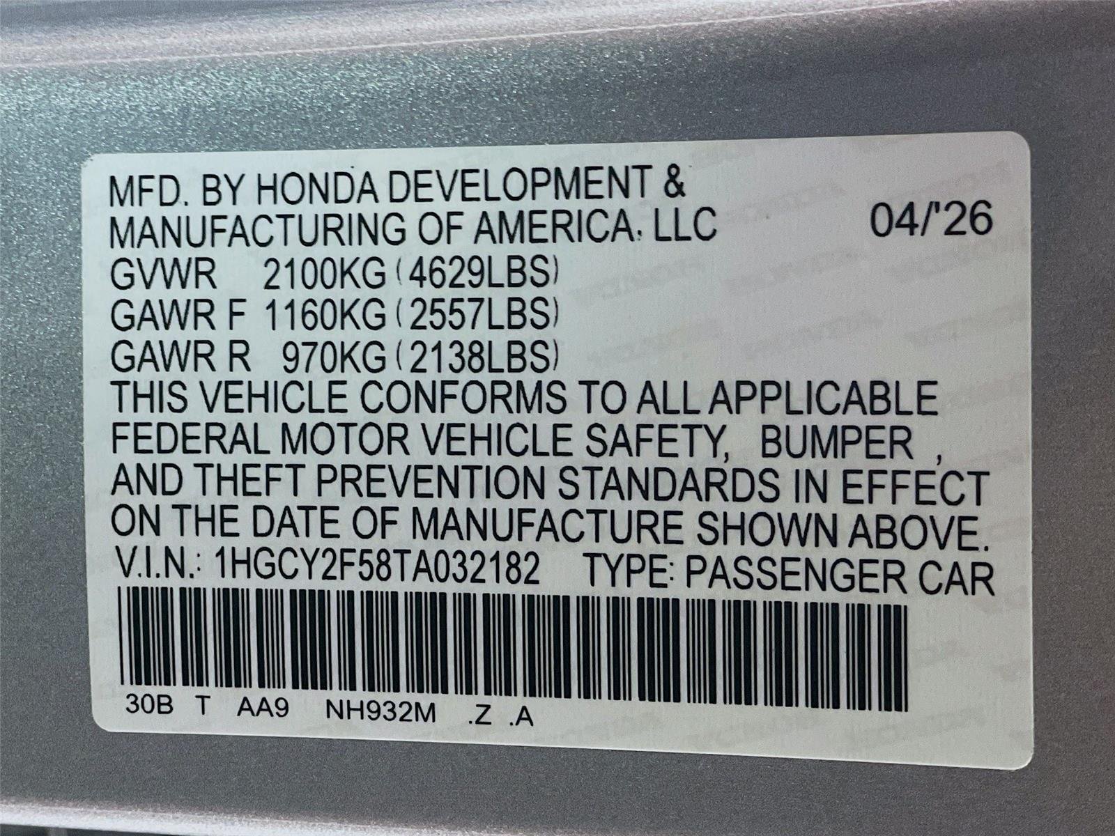 New 2026 Honda Accord Sport image 21