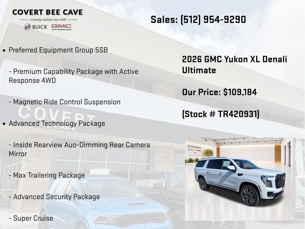 New 2026 GMC Yukon XL Denali Ultimate w/ LPO, Floor Liner Package AWD/4WD image 25