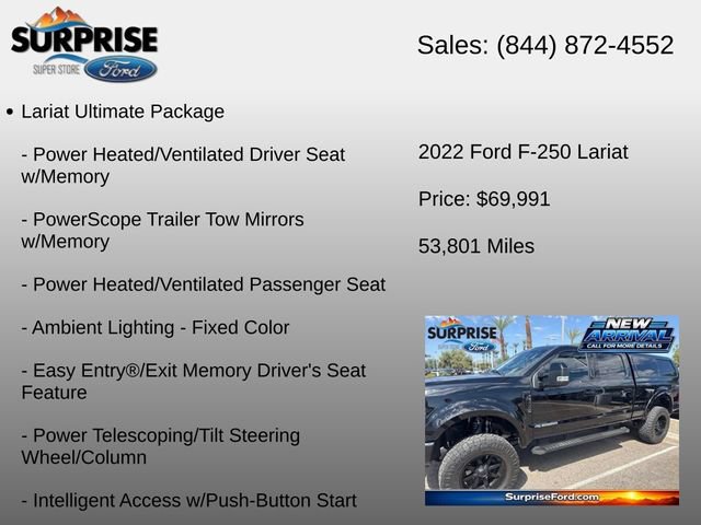 Used 2022 Ford F250 Lariat w/ Black Appearance Package AWD/4WD image 18
