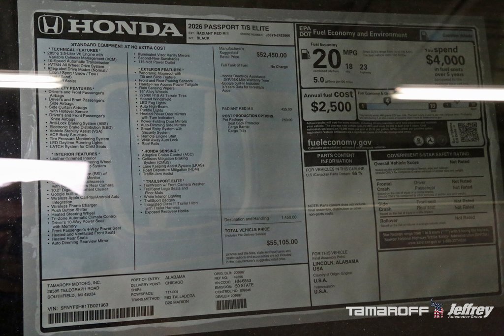 New 2026 Honda Passport TrailSport Elite image 22