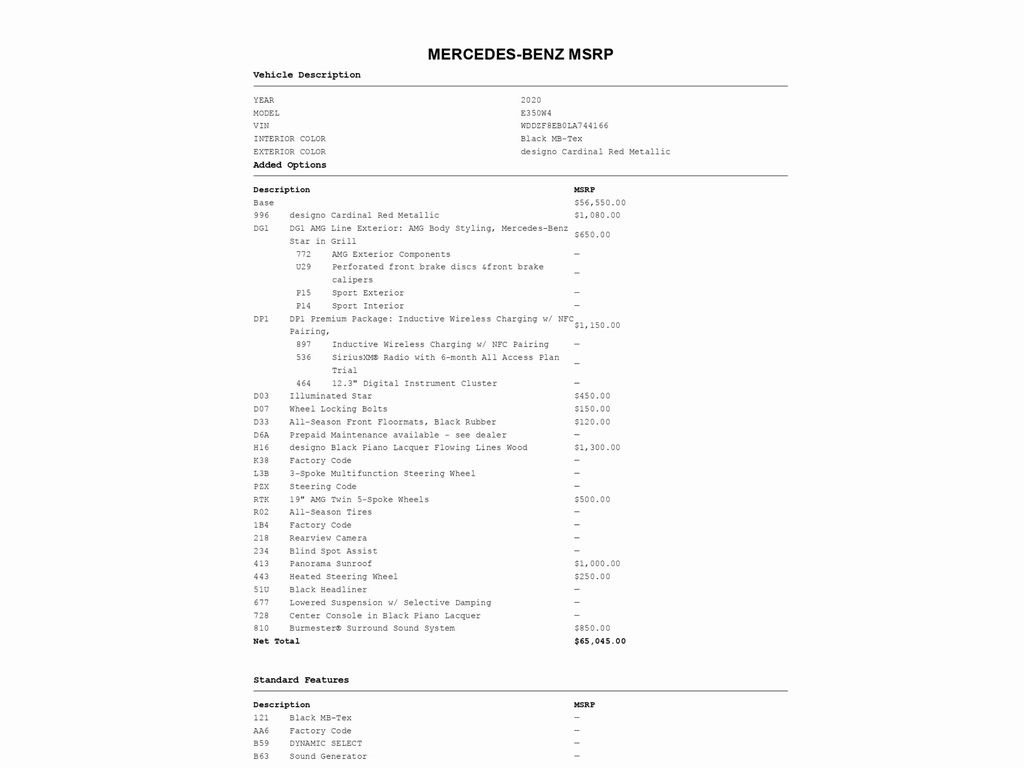 Used 2020 Mercedes-Benz E 350 4MATIC Sedan w/ Premium Package image 2