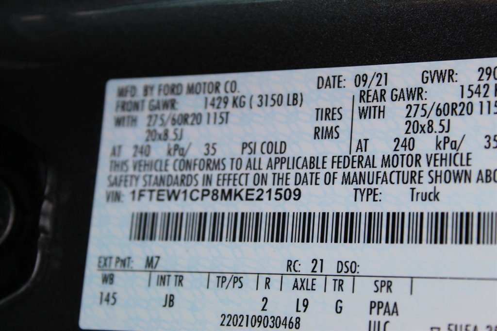 Used 2021 Ford F150 XL w/ STX Appearance Package image 18