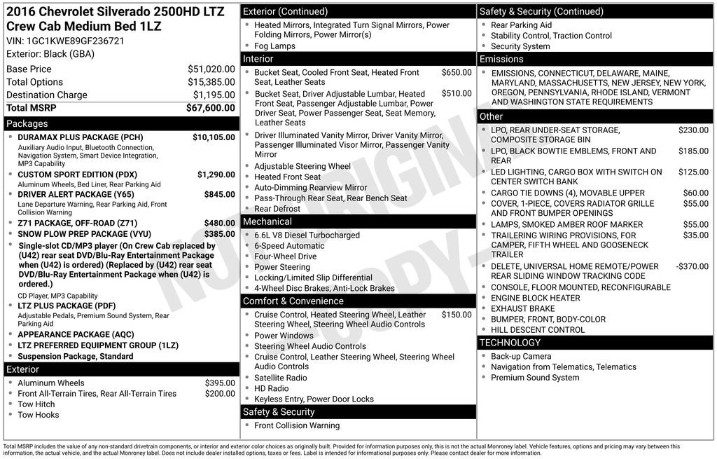 Used 2016 Chevrolet Silverado 2500 LTZ w/ Duramax Plus Package image 37