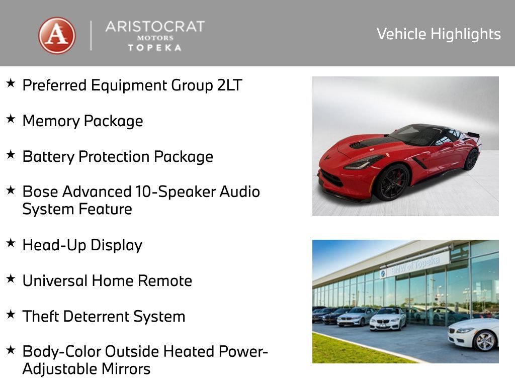 Used 2016 Chevrolet Corvette Stingray Coupe w/ 2LT Preferred Equipment Group RWD image 2
