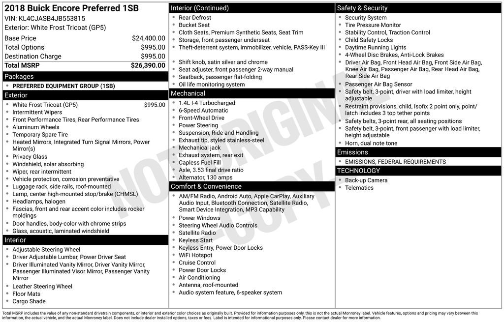 Used 2018 Buick Encore Preferred image 24