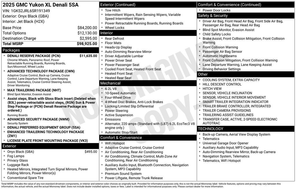 Certified 2025 GMC Yukon XL Denali w/ Denali Reserve Package image 5