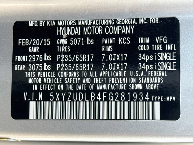 Used 2015 Hyundai Santa Fe Sport w/ Option Group 04 AWD/4WD image 34