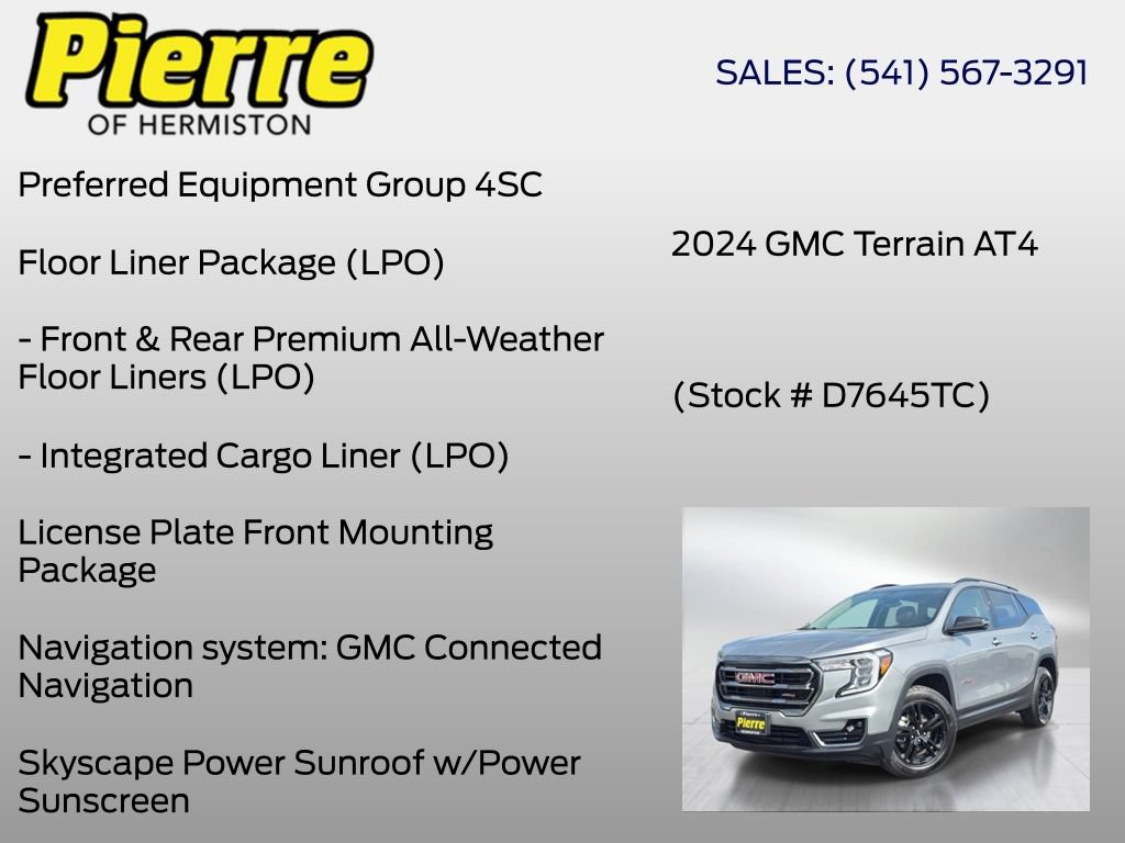 Used 2024 GMC Terrain AT4 w/ LPO, Floor Liner Package AWD/4WD image 6