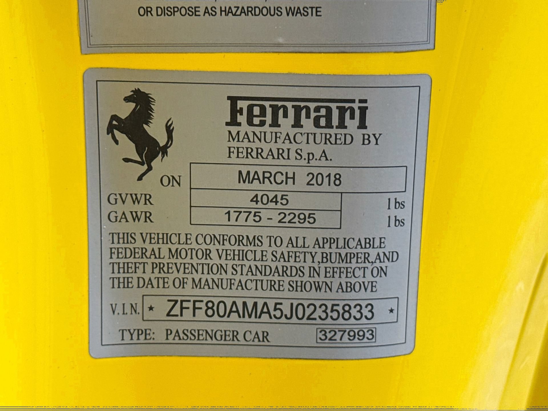 Certified 2018 Ferrari 488 Spider RWD image 27