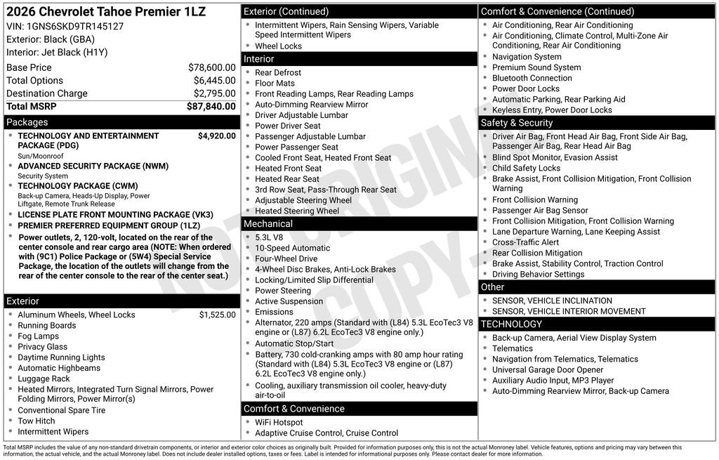 New 2026 Chevrolet Tahoe Premier image 34