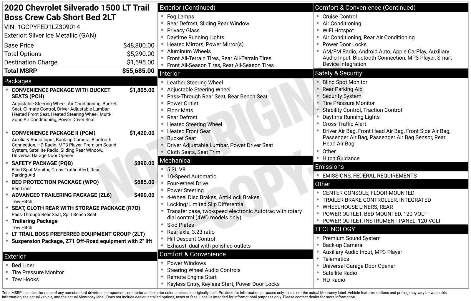 Used 2020 Chevrolet Silverado 1500 LT Trail Boss image 4