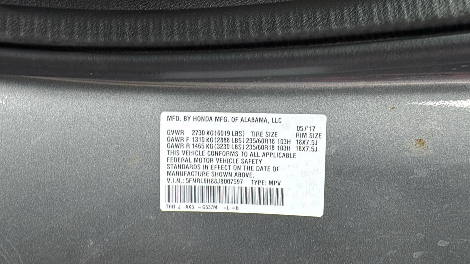 Used 2018 Honda Odyssey Touring image 21