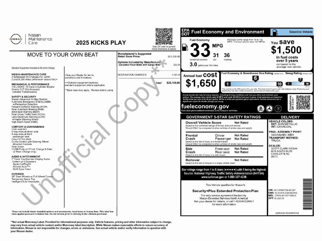 Used 2025 Nissan Kicks Play S image 2