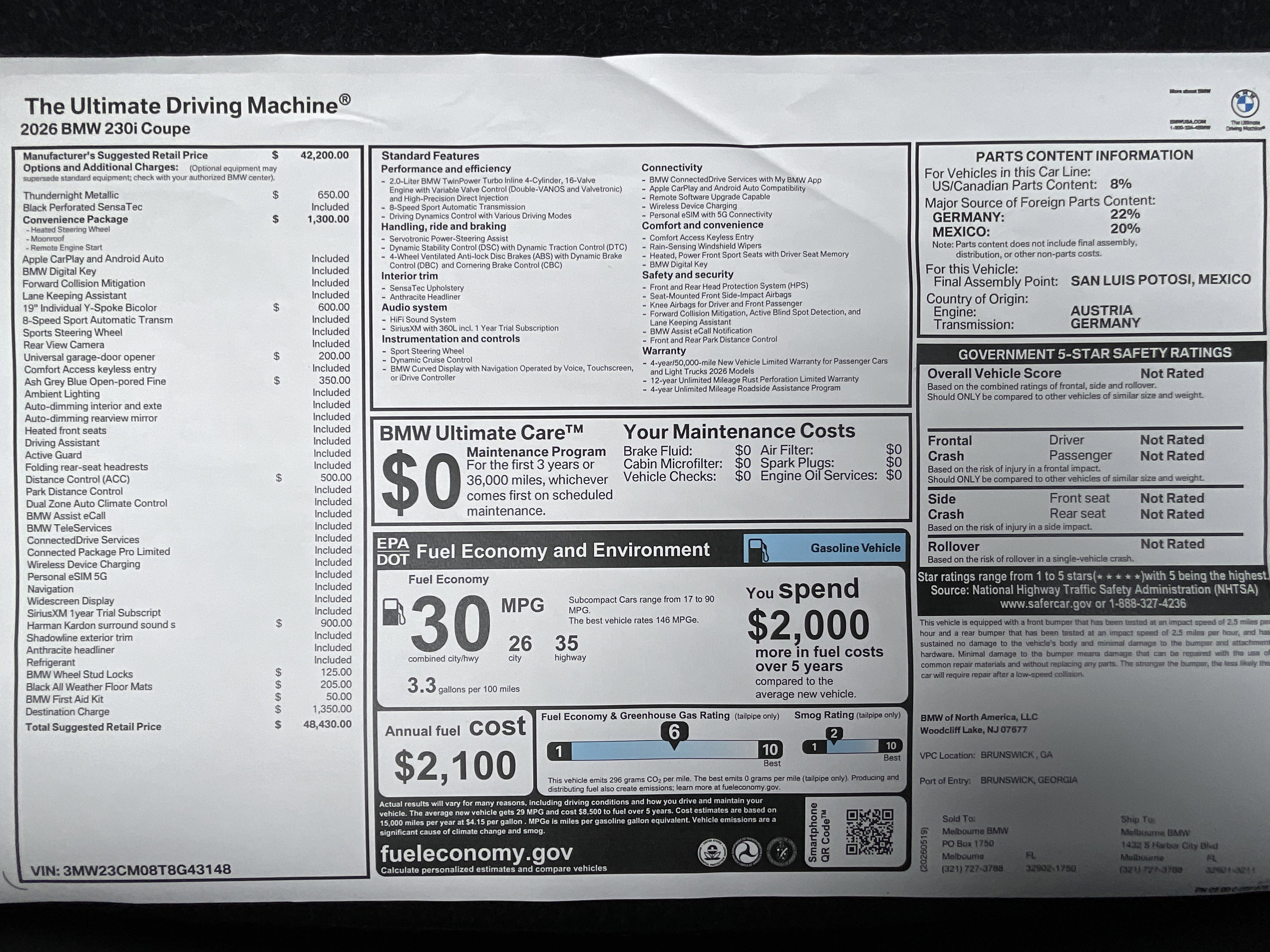 New 2026 BMW 230i Coupe w/ Convenience Package RWD image 32