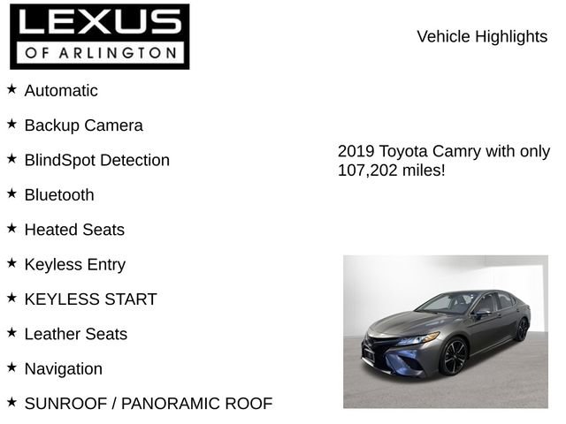 Used 2019 Toyota Camry XSE image 7