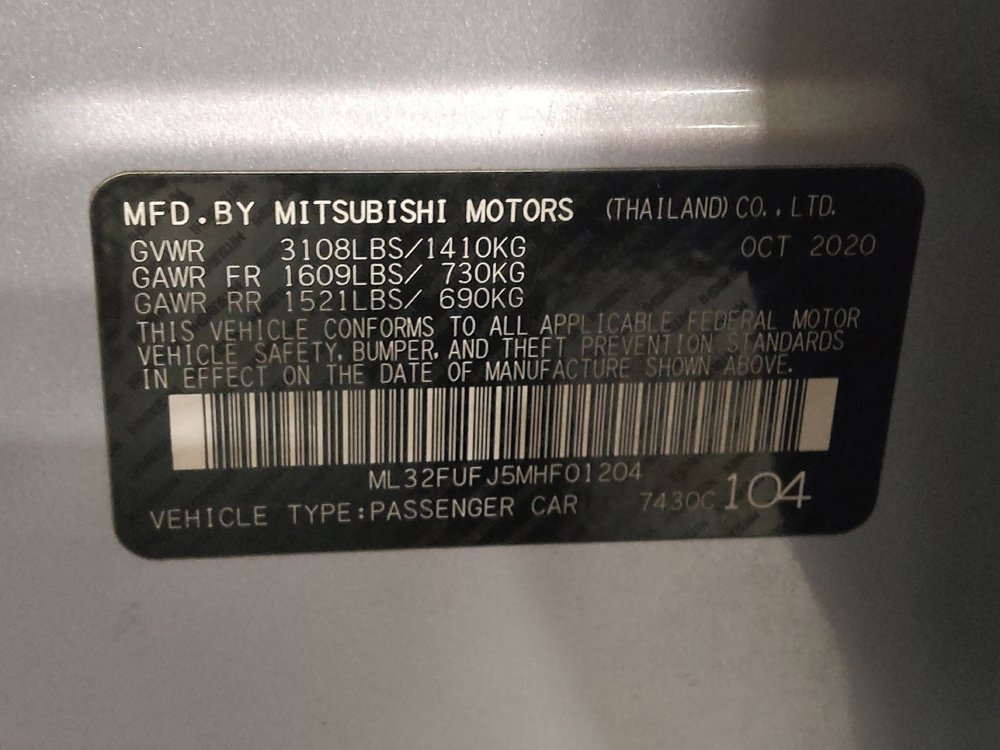 Used 2021 Mitsubishi Mirage G4 LE FWD image 33