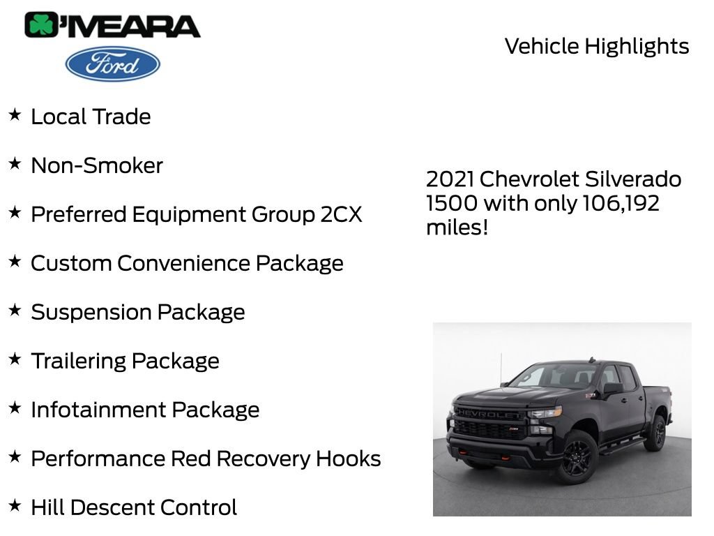 Used 2021 Chevrolet Silverado 1500 Custom Trail Boss AWD/4WD image 7