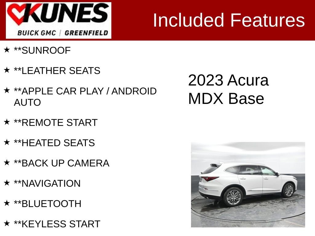 Used 2023 Acura MDX SH-AWD w/ Advance Package image 2