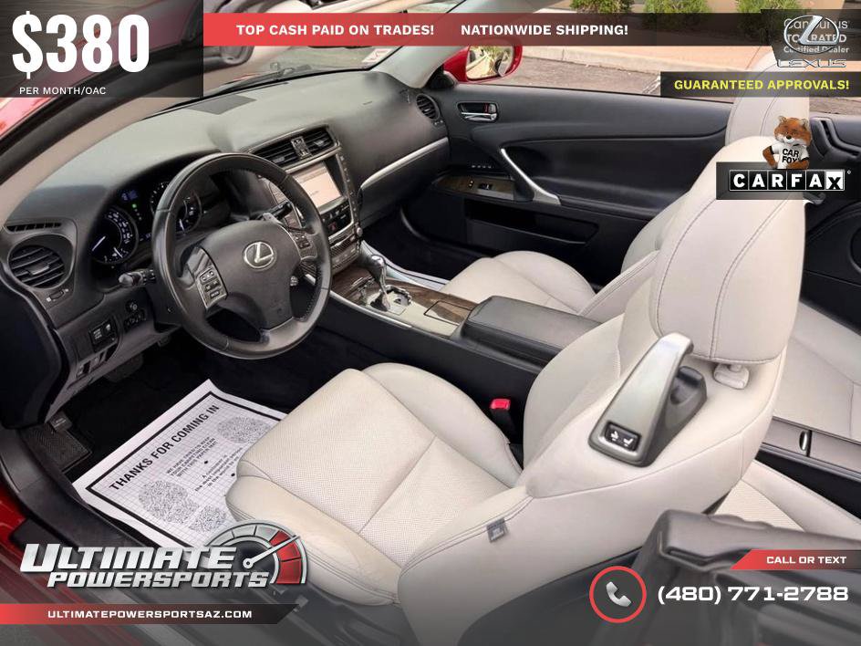 Used 2012 Lexus IS 350C w/ Luxury Pkg RWD image 9
