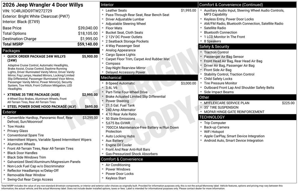 New 2026 Jeep Wrangler Unlimited Sport AWD/4WD image 9