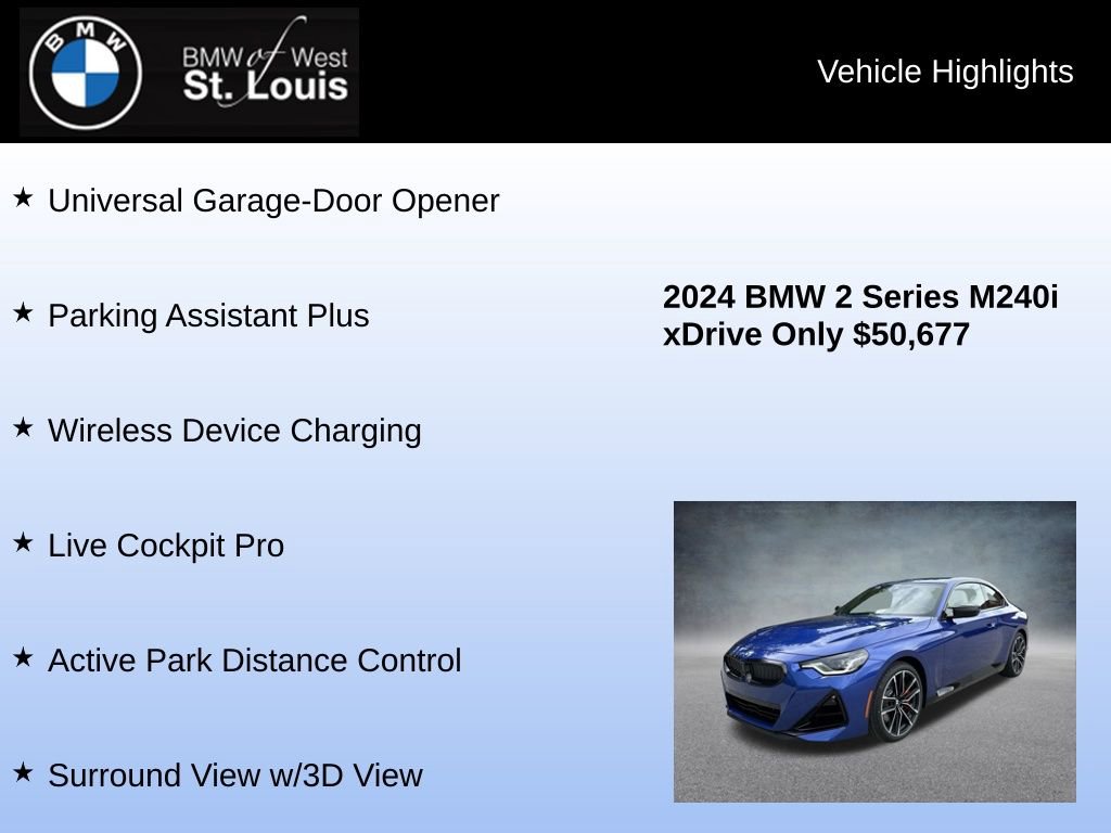 Used 2024 BMW M240i xDrive Coupe w/ Premium Package AWD/4WD image 31