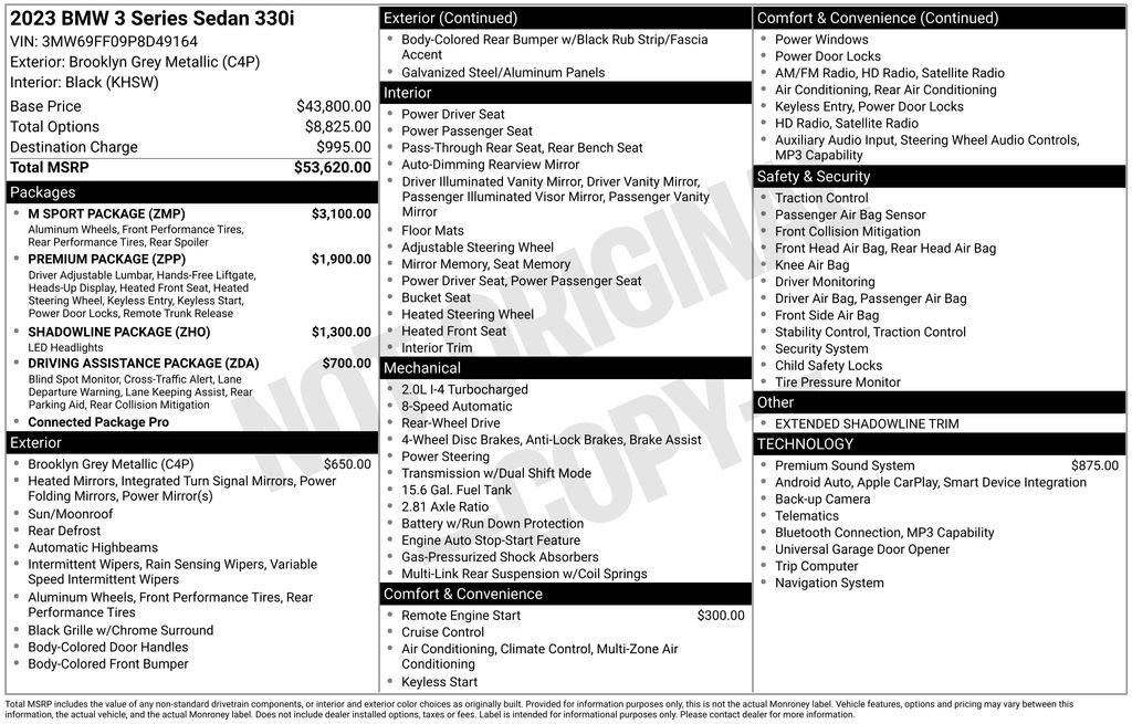 Used 2023 BMW 330i Sedan w/ M Sport Package RWD image 6