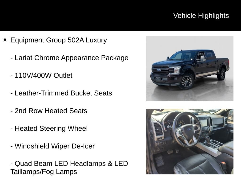 Used 2018 Ford F150 Lariat w/ Equipment Group 502A Luxury image 11