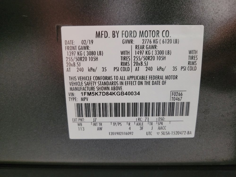 Used 2019 Ford Explorer XLT w/ Equipment Group 202A FWD image 33
