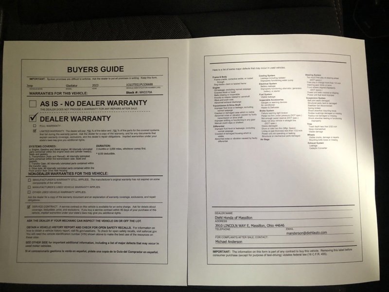 Used 2023 Jeep Gladiator Mojave w/ Cold Weather Group image 29