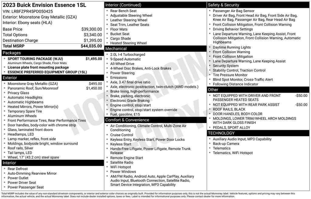 Used 2023 Buick Envision Essence w/ Sport Touring Package AWD/4WD image 43
