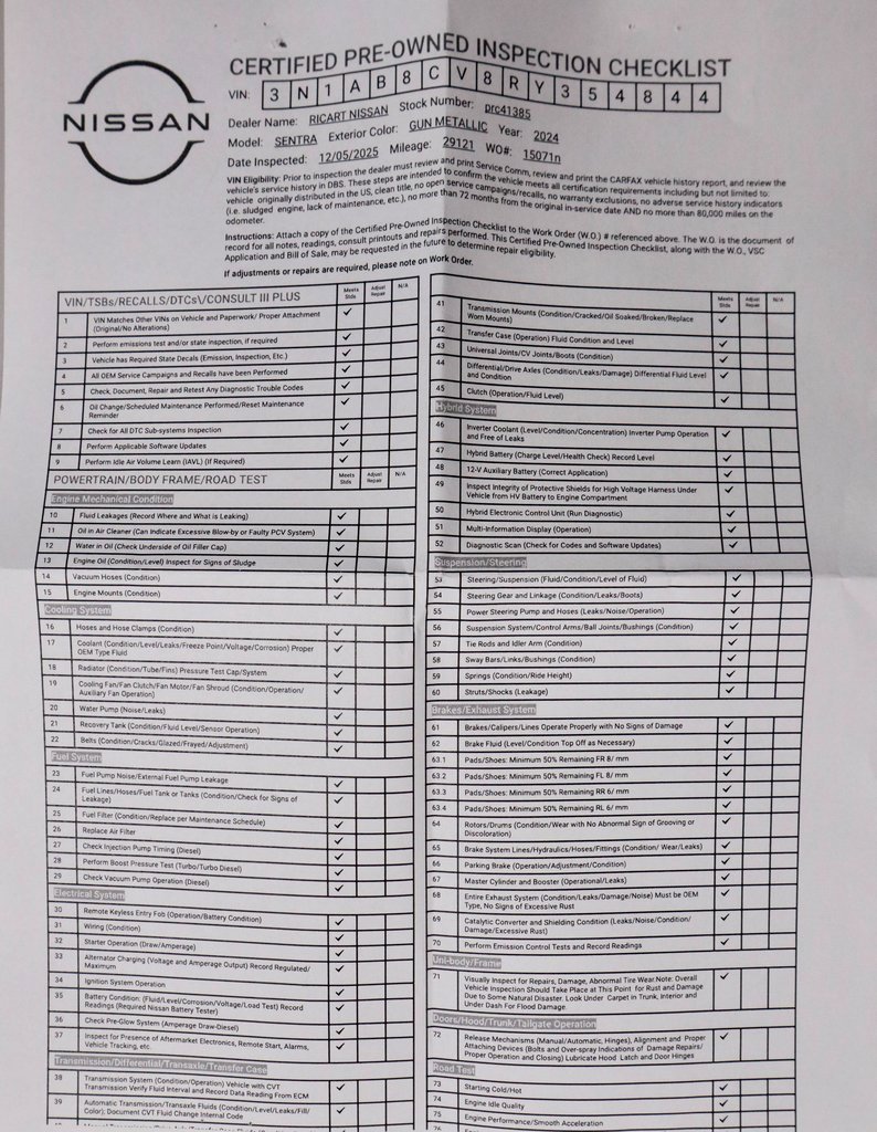 Certified 2024 Nissan Sentra SV image 5