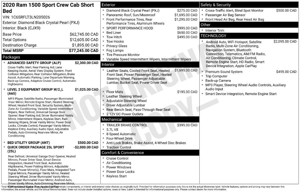 Used 2020 RAM 1500 Sport w/ Advanced Safety Group AWD/4WD image 42