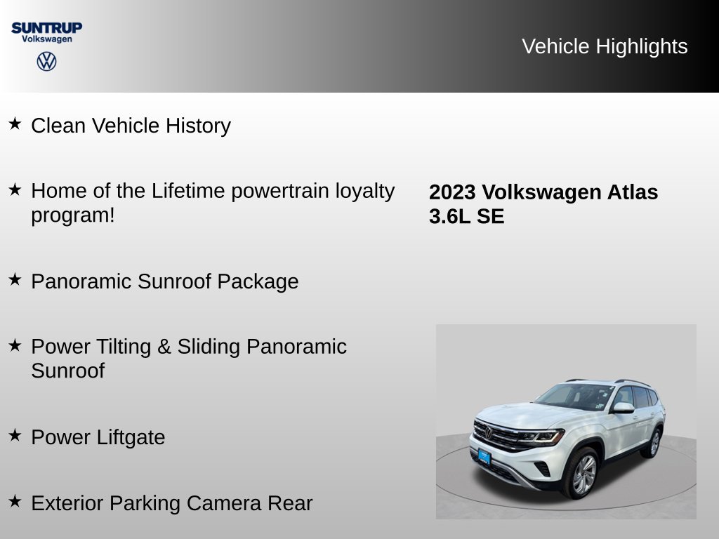 Used 2023 Volkswagen Atlas SE w/ Panoramic Sunroof Package AWD/4WD image 8