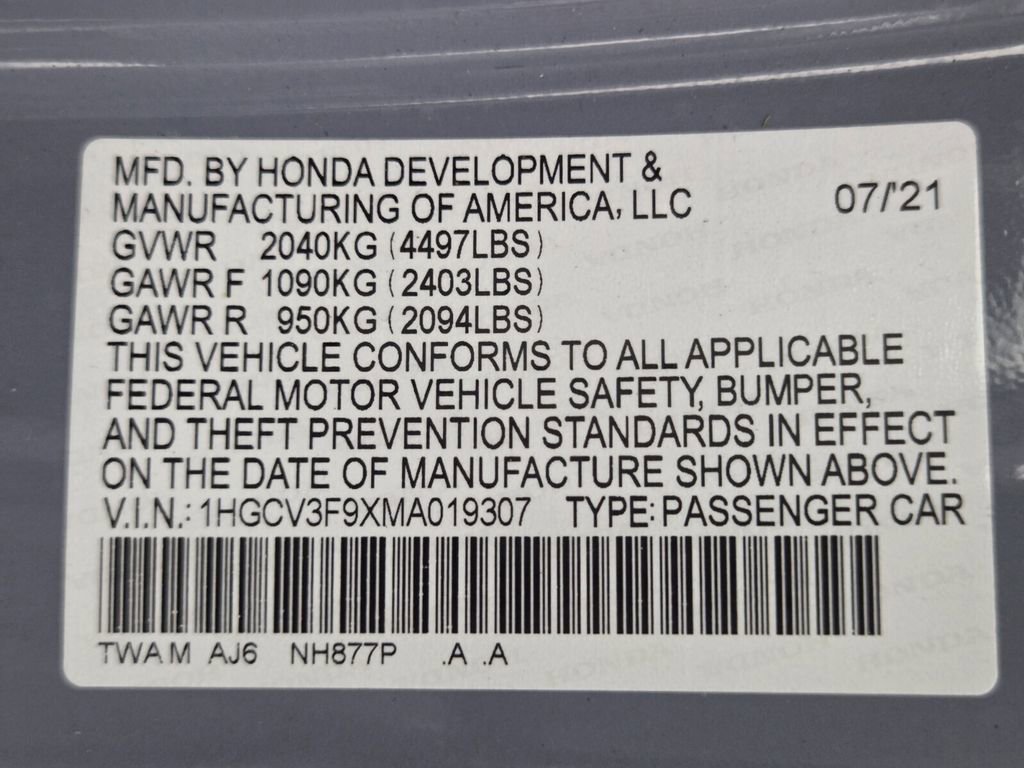 Used 2021 Honda Accord Touring image 33