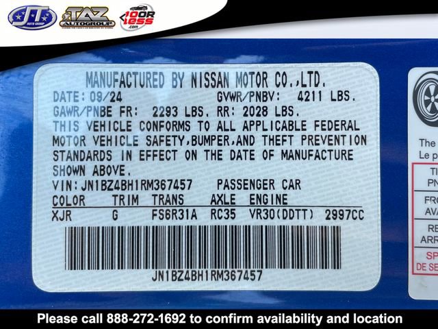 Used 2024 Nissan Z Performance w/ Floor Mat Package image 13
