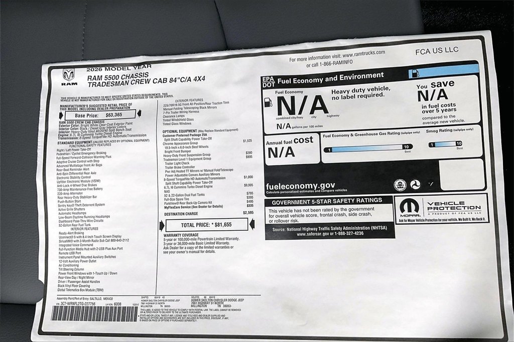 New 2026 RAM 5500 Tradesman w/ Chrome Appearance Group image 14