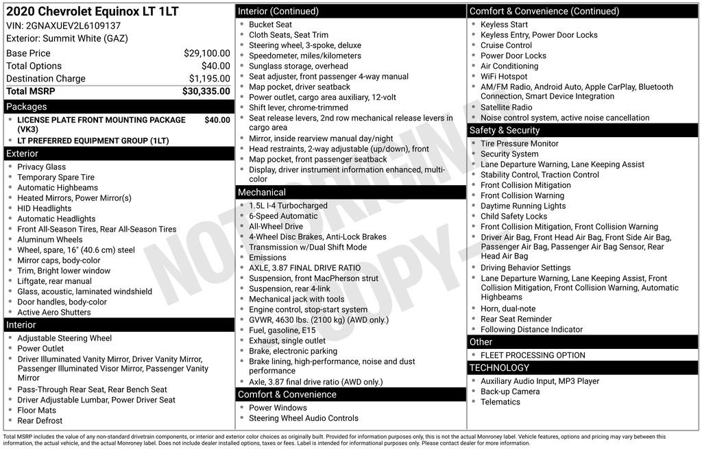 Used 2020 Chevrolet Equinox LT image 7