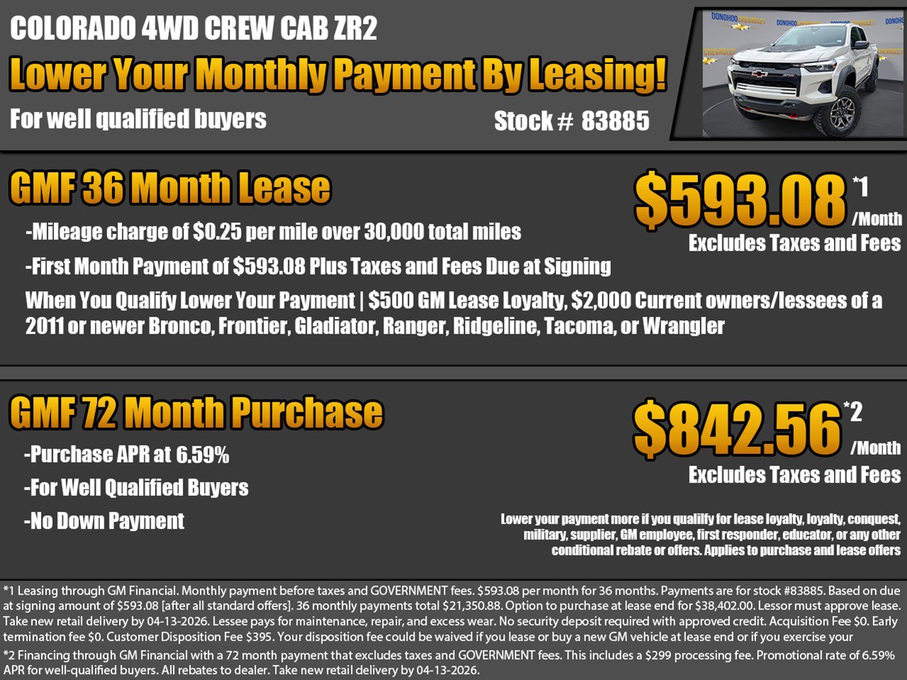 New 2026 Chevrolet Colorado ZR2 w/ Technology Package image 2