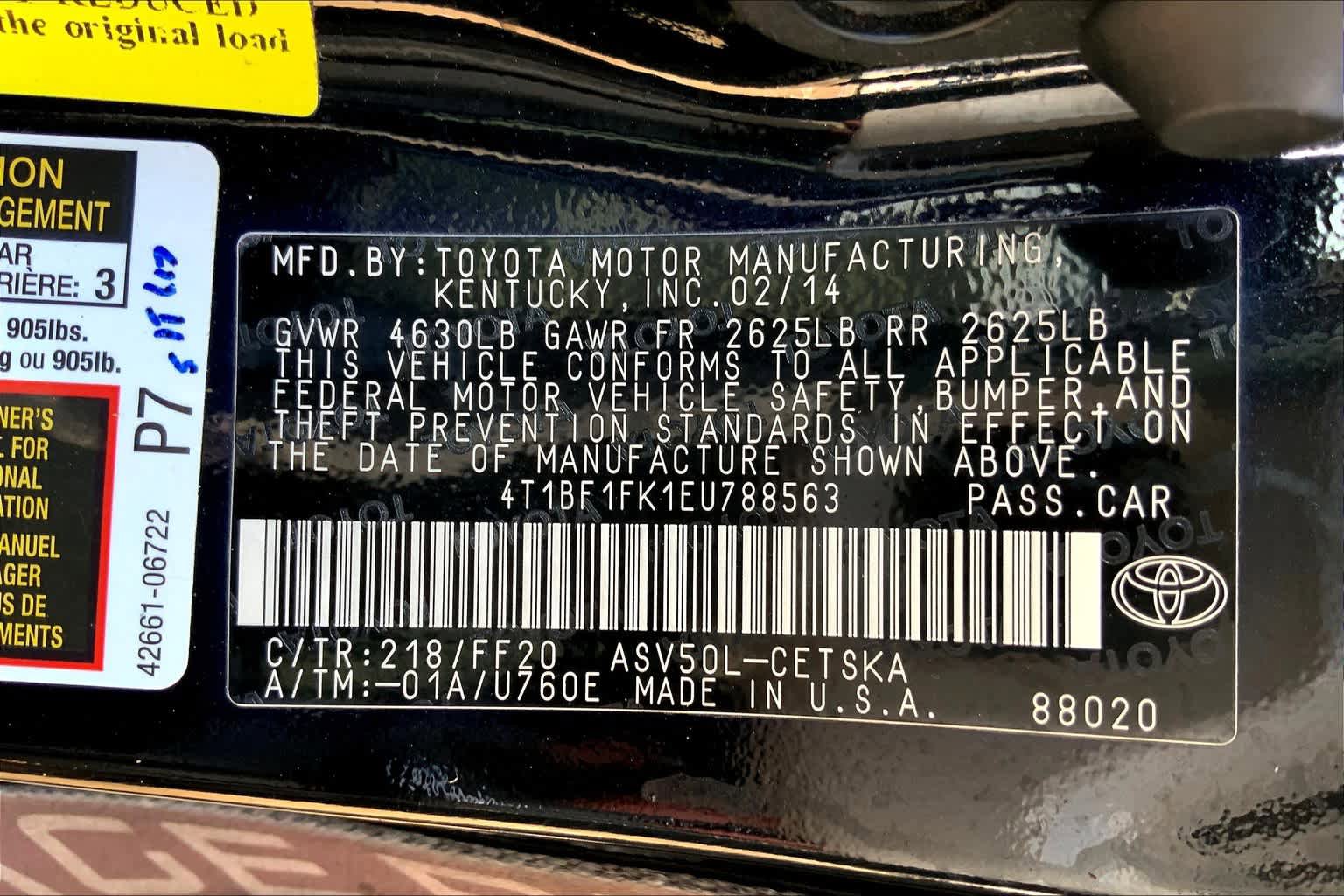 Used 2014 Toyota Camry SE FWD image 35