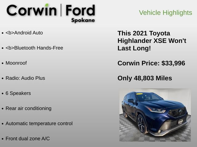 Used 2021 Toyota Highlander XSE image 12