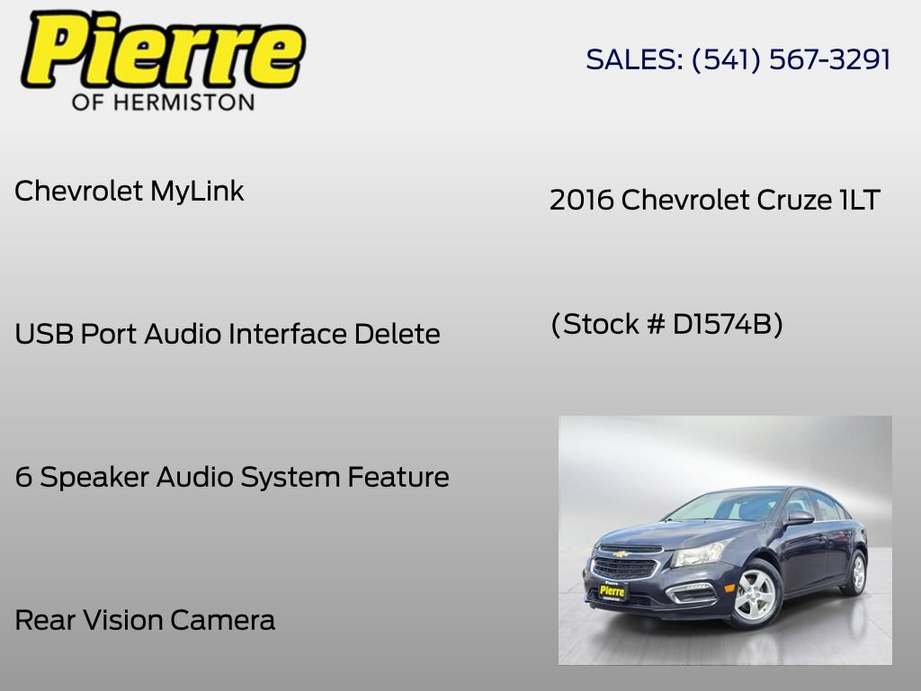 Used 2016 Chevrolet Cruze LT w/ Technology Package FWD image 12