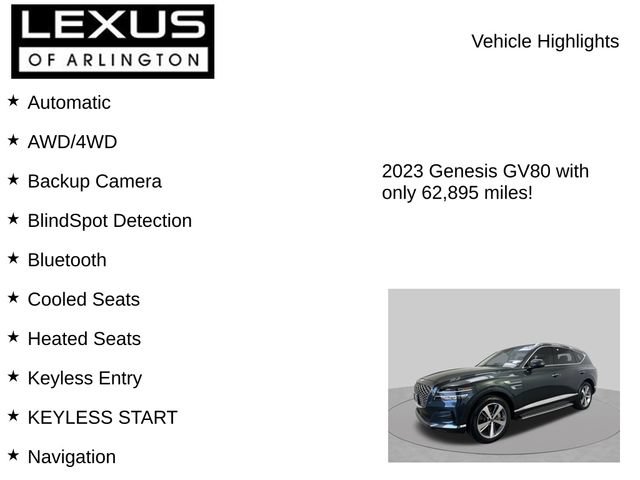 Used 2023 Genesis GV80 2.5T w/ Advanced Package AWD/4WD image 7
