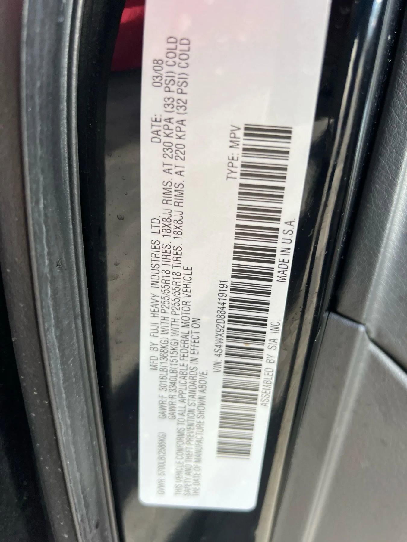 Used 2008 Subaru Tribeca Limited image 22