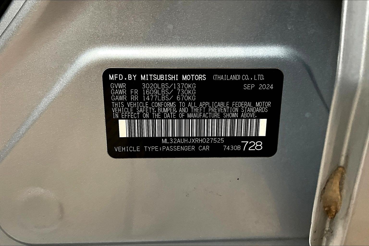 Used 2024 Mitsubishi Mirage ES FWD image 19